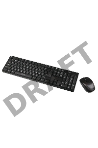 Клавиатура + мышь Oklick 210M клав:черный мышь:черный USB беспроводная