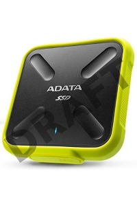 Внешний твердотельный накопитель External SSD ADATA 512Gb SD700 Series <ASD700-512GU31-CYL> (USB3.1, 440/430Mbs, 3D TLC, 80х15х80mm, IP68, 100g) Yellow