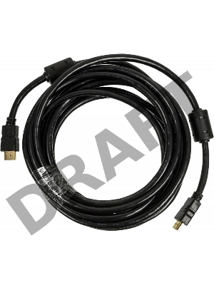 Кабель аудио-видео Ningbo HDMI-5M-MG HDMI (m)/HDMI (m) 5м. феррит.кольца Позолоченные контакты черный       