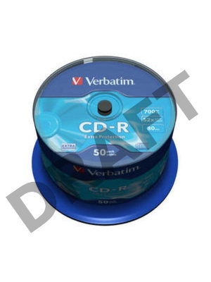 Диск CD-R Verbatim 700Mb 52x Cake Box (50шт) (43351)