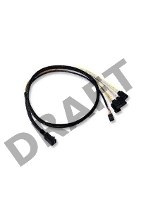 Кабель LSI Cable CBL-SFF8643-SATASB-10M(SFF8643- 4*SATA+SB), 100cm Кабель данных SAS, длина 100см,наконечники: SFF8643(контроллер)- 4*SATA+SB