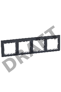 Рамка 4п гор Ноктюрн/Серебро Valena