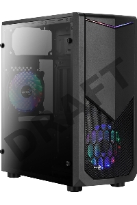 Корпус Aerocool TOMAHAWK-A , ATX, без БП, окно из акрила, 202x440.5x399мм (ШxГxВ), USB3.0 x1, USB2.0 x2, установлен 1х 12см LED вентилятор