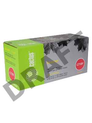 Тонер Картридж Cactus CS-C718Y желтый для Canon LBP-720 (2900стр.)