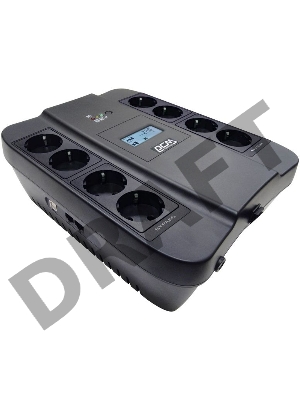 Источник бесперебойного питания Powercom SPIDER, Интерактивная, 900 ВА / 540 Вт, Tower, Schuko, LCD, Serial+USB, USB