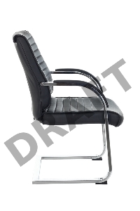 Кресло Бюрократ T-8010N-LOW-V/BLACK на полозьях черный Leather Black искусственная кожа