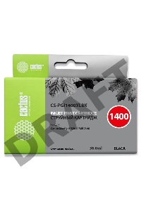 Картридж струйный Cactus CS-PGI1400XLBK черный для HP Canon MB2050/MB2350/MB2040/MB2340 (36мл)