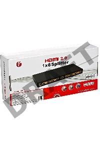 Разветвитель HDMI Spliitter 1=>8  2.0v, VCOM <DD428>