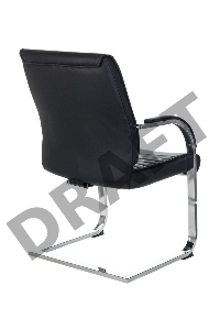 Кресло Бюрократ T-8010N-LOW-V/BLACK на полозьях черный Leather Black искусственная кожа