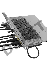 Док-станция  GCR 11 в 1 Multiport Aluminum Type C 3.1 на USB 3.0 + 3 x USB 2.0 + Type C PD + HDMI 2.0 + VGA + SD/MicroSD + audio 3.5mm jack, GCR-54220