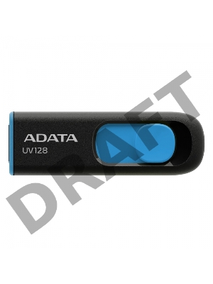 Флеш диск  ADATA Flash Drive 64Gb UV128 AUV128-64G-RBE {USB3.0, BLACK/BLUE}
