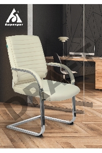 Кресло Бюрократ T-8010N-LOW-V/BLACK на полозьях черный Leather Black искусственная кожа