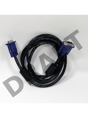 Кабель VGA 1.8м Aopen/Qust (ACG341AD-1.8M) Кабель монитор-SVGA card 15M-15M 1,8m 2 фильтра 6938510840929