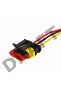 DJ7041-1.5-21 автомобильный разъем гнездо с проводом 20 см (4-контактный)