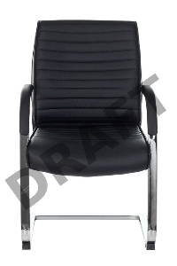 Кресло Бюрократ T-8010N-LOW-V/BLACK на полозьях черный Leather Black искусственная кожа