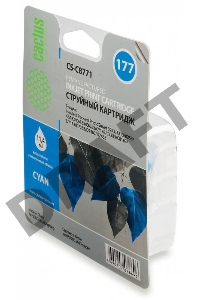 Картридж струйный Cactus CS-C8771 голубой для №177 HP PhotoSmart 3213/3313/8253/C5183/C6183 (11,4ml)