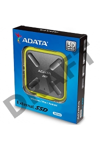 Внешний твердотельный накопитель External SSD ADATA 512Gb SD700 Series <ASD700-512GU31-CYL> (USB3.1, 440/430Mbs, 3D TLC, 80х15х80mm, IP68, 100g) Yellow