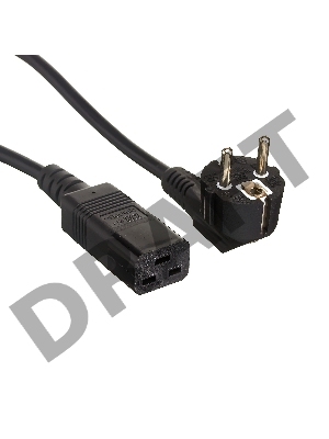 Кабель питания ExeGate Power PC19-10P (Евровилка Schuko->С19) VDE-250V-3*1.5-CU, черный, 16А, 10м Кабель питания ExeGate Power PC19-10P (Евровилка Schuko->С19) VDE-250V-3*1.5-CU, черный, 16А, 10м