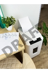 Шредер Heleos АП40-5 белый с автоподачей (секр.P-5) фрагменты 180лист. 37лтр. скрепки скобы пл.карты