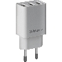 Сетевой адаптер Defender 3xUSB, 5V/3.1А , белый (UPA-31) (83587)
