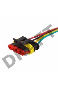 DJ7031-1.5-21 автомобильный разъем гнездо с проводом 20 см  (3-контактный)