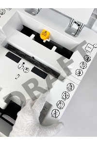 Шредер Heleos АП40-5 белый с автоподачей (секр.P-5) фрагменты 180лист. 37лтр. скрепки скобы пл.карты