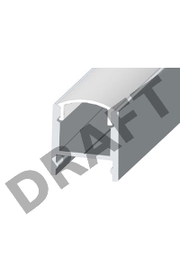 Профиль накладной алюминиевый 1617-S-2 2 м REXANT