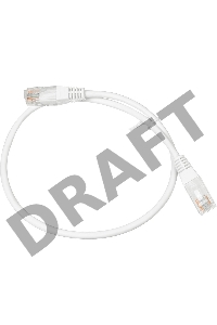 Кабель Патч-корд Lanmaster UTP TWT-45-45-0.5-WH вилка RJ-45-вилка RJ-45 кат.5е 0.5м белый ПВХ