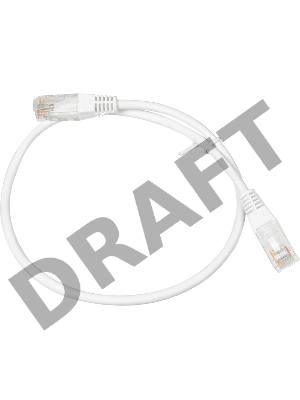 Кабель Патч-корд Lanmaster UTP TWT-45-45-0.5-WH вилка RJ-45-вилка RJ-45 кат.5е 0.5м белый ПВХ