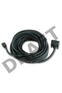Кабель HDMI-DVI Cablexpert CC-HDMI-DVI-6, 19M/19M, 1.8м, single link, черный, позол.разъемы, экран, пакет