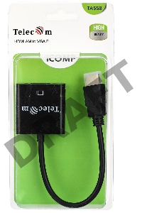 Переходник Telecom Кабель-переходник (TA558) HDMI(M) -> VGA(F) 6937510859436 /6926123463055 