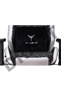 Кресло игровое Knight Neon черный/серебряный соты эко.кожа с подголов. крестовина металл