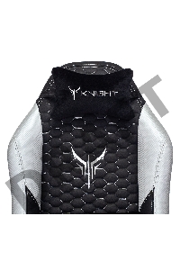 Кресло игровое Knight Neon черный/серебряный соты эко.кожа с подголов. крестовина металл