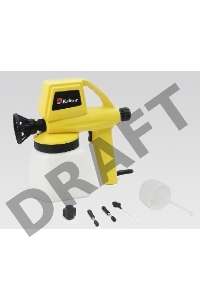 Краскопульт KOLNER KSG 80 (80Вт, 300мл/мин, емкость 1000мл. длина шнура 2м, вес 1,54кг. регулировка подачи жидкости, легкое снятие/установка емкости)    