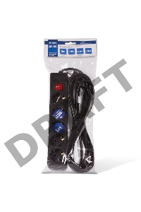 Сетевой фильтр Sven Optima Base 3,0 м (5 розеток) черный 