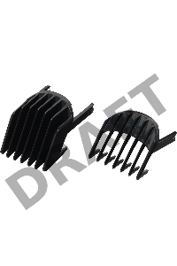 Машинка для стрижки Polaris PHC 0512RC черный/серебристый (насадок в компл:2шт)