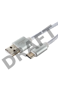 Кабель USB 2.0 Cablexpert CC-U-USBC02S-1.8M, AM/TypeC, серия Ultra, длина 1.8м, серебристый, блистер