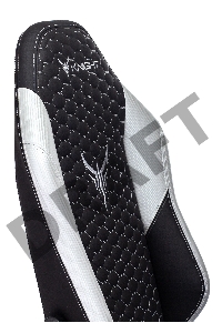 Кресло игровое Knight Neon черный/серебряный соты эко.кожа с подголов. крестовина металл