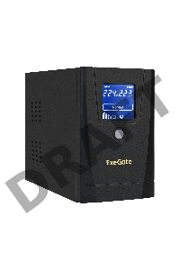 ИБП ExeGate SpecialPro Smart LLB-1000.LCD.AVR.1SH.2C13 <1000VA/550W, LCD, AVR, 1*Schuko+2*C13, металлический корпус, Black>
