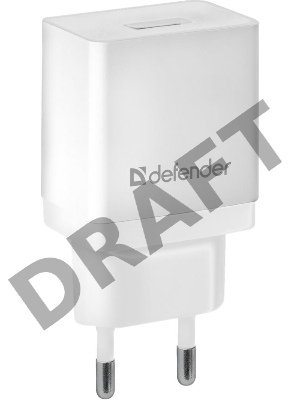 Сетевой адаптер Defender 1xUSB, 5V/2.1А, белый , пакет (EPA-10) (83549)