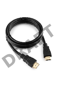 Кабель Кабель HDMI Gembird, 1.8м, v1.4, 19M/19M, черный, позол.разъемы, экран, пакет CC-HDMI4-6     