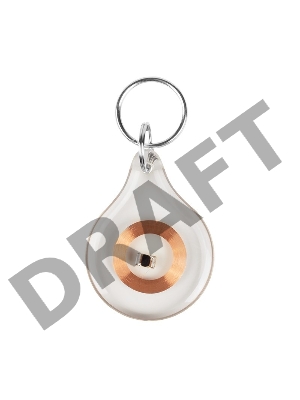 Электронный ключ (брелок прозрачный) 125 kHz формат Em-Marin индивидуальная упаковка 1 шт.