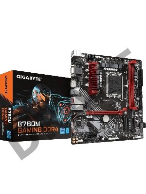 Материнская плата Gigabyte B760M GAMING DDR4 Soc-1700 Intel B760 2xDDR4 mATX AC`97 8ch(7.1) 2.5Gg RAID+VGA+HDMI+DP