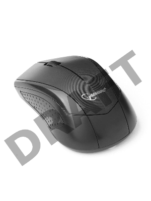 Мышь Gembird MUSW-305 Black USB {Мышь беспроводная, 2кнопоки+колесо-кнопка, 2.4ГГц, 1000 dpi}