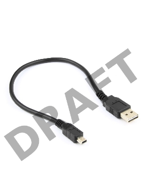 Кабель Gembird/Cablexpert CC-5PUSB2D-0.3M Кабель USB 2.0 , мультиразъем USB, AM/miniB 5P, 30sm, пакет 