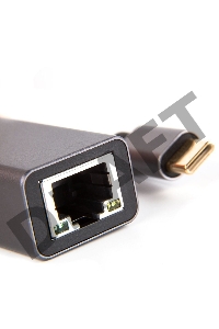 Кабель-переходник USB 3.1 Type-C -->RJ-45 1000Mbps Ethernet, Aluminum Shell, 0.15м VCOM <DU320M>