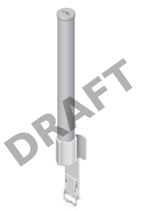 Сетевое оборудование UBIQUITI AMO-2G10 внешняя всенаправленная MIMO 2x2, 10 дБ, 2,35-2,55 ГГц, 360°x12°, 2* RP-SMA (волны вертикальные/горизонтальные)