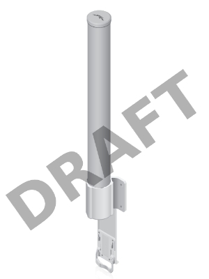 Сетевое оборудование UBIQUITI AMO-2G10 внешняя всенаправленная MIMO 2x2, 10 дБ, 2,35-2,55 ГГц, 360°x12°, 2* RP-SMA (волны вертикальные/горизонтальные)