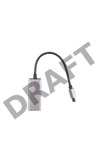 Кабель-переходник USB 3.1 Type-C -->RJ-45 1000Mbps Ethernet, Aluminum Shell, 0.15м VCOM <DU320M>