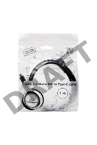 Кабель Cablexpert CCP-USB3-mBMCM-1M USB3.0 microBM/USB3.1TypeC, 1м, 